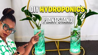 My DIY Hydroaponics Project: Creating a Glowing Plant Stand