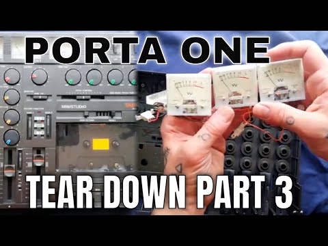 Tascam Porta One Ministudio | Tear down part 3 | Upper PCBs, knobs, meters, door & calibration