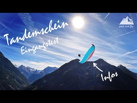 Schau das, wenn Du Gleitschirm Tandempilot oder Fluglehrer werden willst - Eingangstest