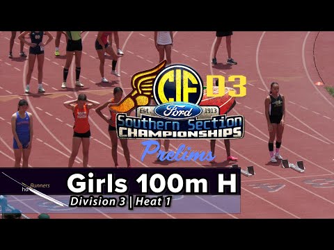 2023 TF - CIF-SS Prelims (D3) 100 Hurdles (Girls, all 4 heats)