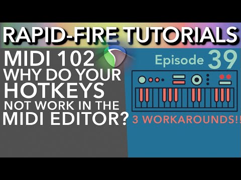 MIDI Hacks: Working seamlessly in Main and MIDI Editor (Rapid-Fire Reaper Tutorials Ep39)