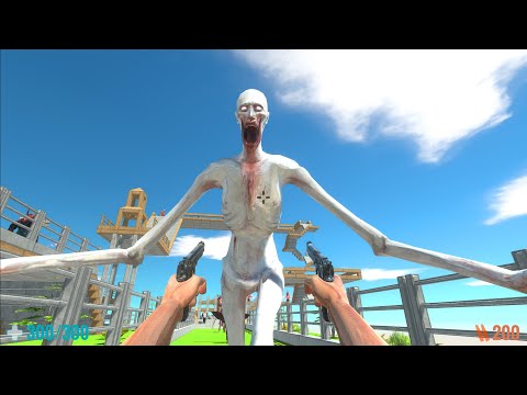 FPS Avatar with all weapons in battle with every two-legged unit - Animal Revolt Battle Simulator