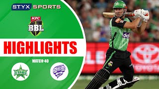 MELBOURNE STARS VS HOBART HURRICANES