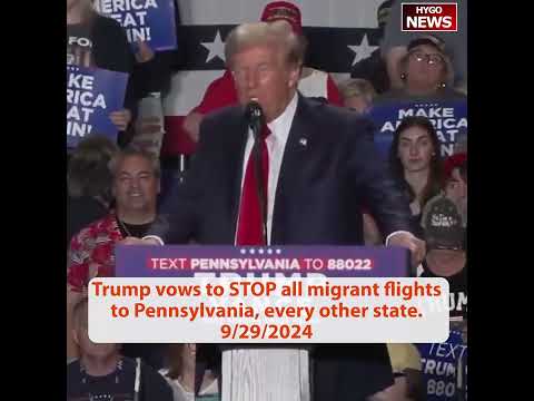 Trump: small town destroyed by 2000% mass illegal migration, migrant flights & her phone app