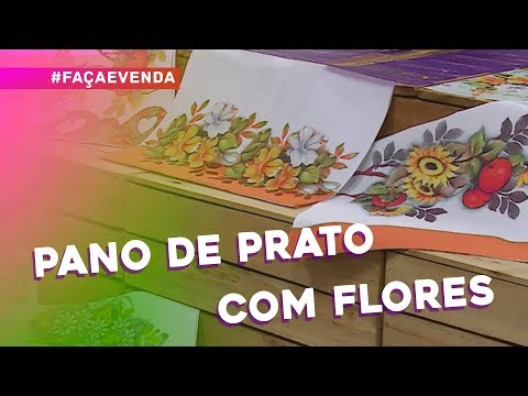 Pano de prato com flores por Luis Moreira e Iran Silva