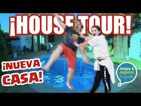 ¡HOUSE TOUR de nuestra NUEVA CASA! + tiramos a papá al agua // Familukis