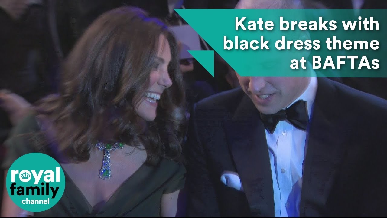 Kate breaks with black dress theme at BAFTAs