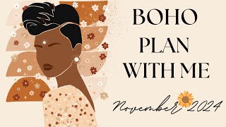 November Digital Planner But Make It Boho 🍂 Plan with Me Boho Style