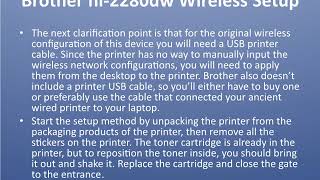 Steps for brother hl 2280dw wireless setup