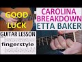 CAROLINA BREAKDOWN - ETTA BAKER fingerstyle GUITAR LESSON