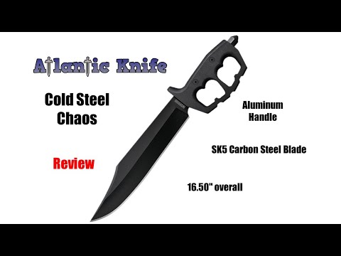 COLD STEEL CHAOS BOWIE 16" BLACK TRENCH KNIFE SK-5HC 80NTB