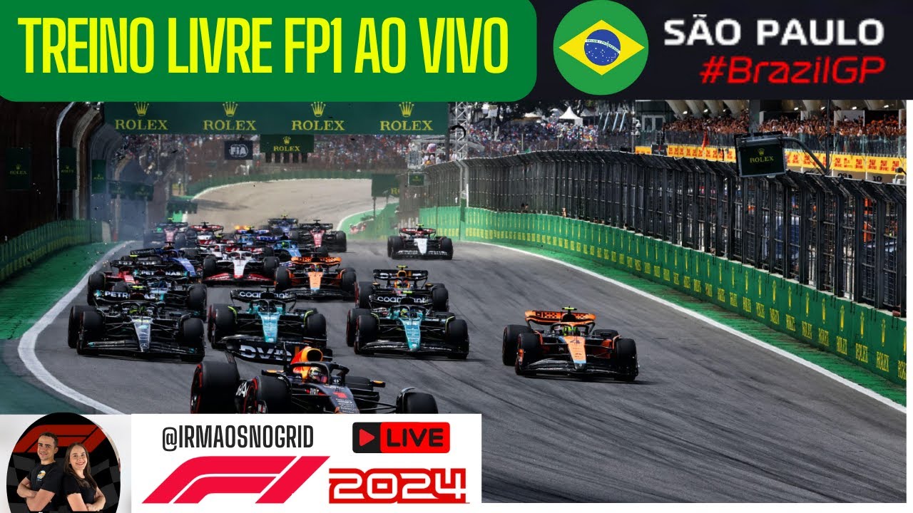 F1 2024 TREINO LIVRE 1 BRASIL AO VIVO | GP SÃO PAULO FP1 LIVE | INTERLAGOS GRAND PRIX 2024 TL1