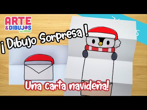 Como dibujar una CARTA NAVIDEÑA | DIBUJO SORPRESA | Arte y Dibujos para Niños