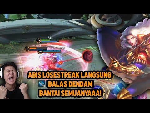 LANCELOT JEJE ABIS LOSESTREAK LANGSUNG NGAMUK ! BANTAI SEMUANYA - Mobile Legends