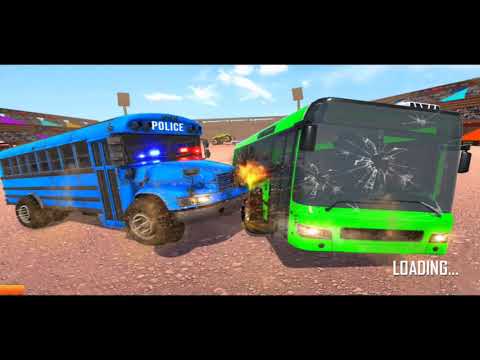 US Police Bus Demolition Derby Crash Stunts 2021 | Android Gameplay