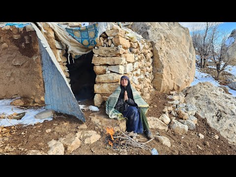 Abandoned cave; grandmother's last refuge in the deadly cold