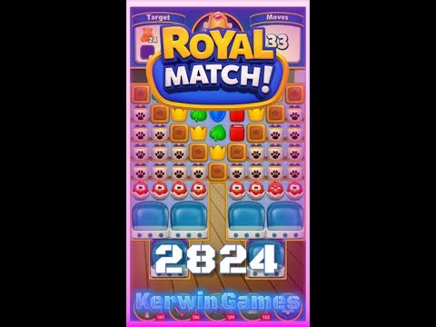 Royal Match Level 2824 - No Boosters Gameplay