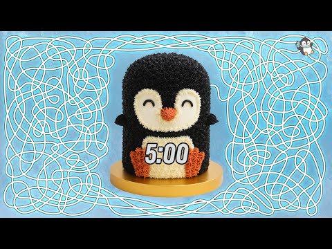 5 Minute Timer Bomb WINTER PENGUIN CAKE