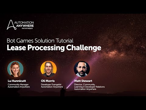 Bot Games Solution Tutorial | Lease Processing Challenge - YouTube