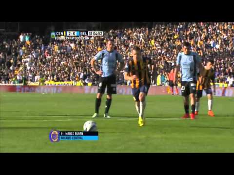 Gol de Ruben. Central 2 - Belgrano 0. Fecha 21. Primera División 2015. FPT