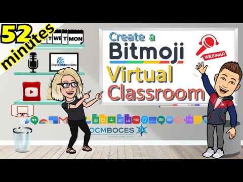 Part of a video titled How to Create Bitmoji Virtual Classroom in Google Slides ...