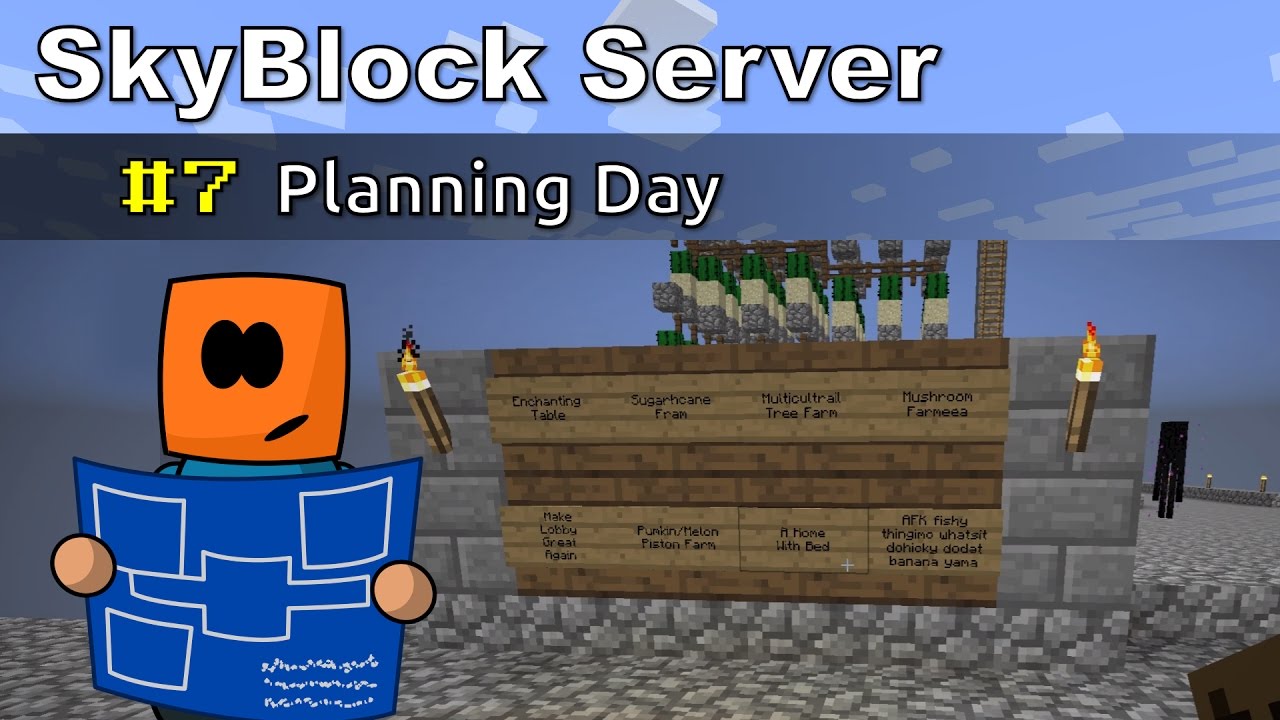 Minecraft SkyBlock ep7 | Planning Day
