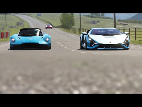 Aston Martin Valhalla vs Lamborghini Sian vs Ferrari SF90 Stradale at Highlands