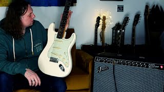 Video thumbnail for LONG REVIEW: NEW Fender American Vintage II 1961 Stratocaster by rollysguitars