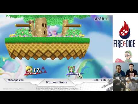 Smash or Die Young #3 - 2Scoops Zan (Toon Link) vs SoL TLTC (Palutena) - Smash Wii U WF
