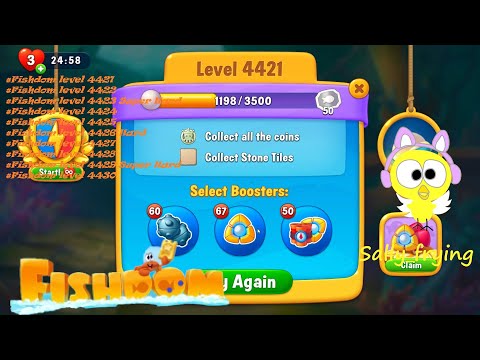 Fishdom level 4421 to 4430