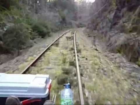 Schußfahrt nach Ziegenrück mit dem Pocket-Railbikr 3 Teil 1.wmv