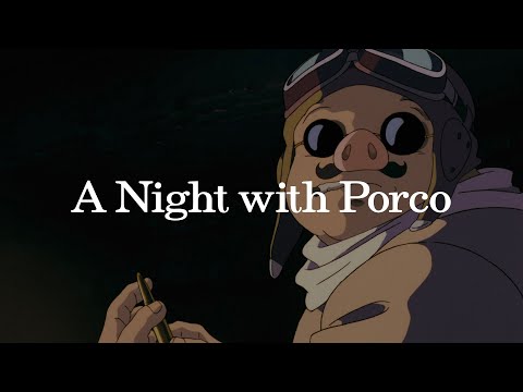 A Night with Porco Rosso at His Beach 🐷 | ASMR