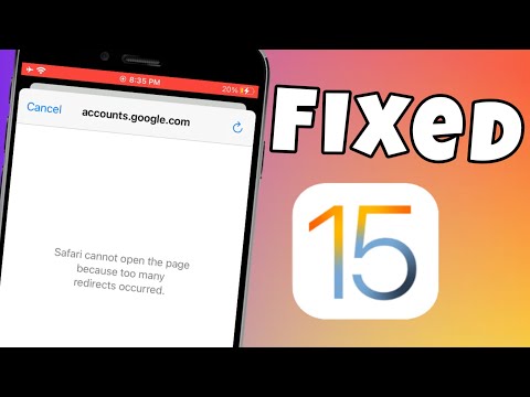FIX" Safari Cannot Open The Page Because Too Many Redirects Occurred iOS 15