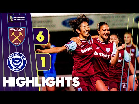 The Hammers Hit SIX Past Pompey ! 🔥 | West Ham v Portsmouth Highlights | Women's League Cup 24/25