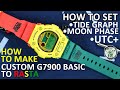 How To Custom Jam Mat Moto G7900 to Rasta and set the tide graph moon phase of this G-Shock Watch How To Custom Jam Mat Moto G7900 to Rasta and set the tide graph moon phase of this G-Shock Watch