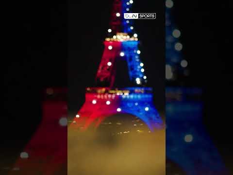❤️💙 La Tour Eiffel s'est illuminée aux couleurs du PSG avant la Finale de la Ligue des Champions ! ✨