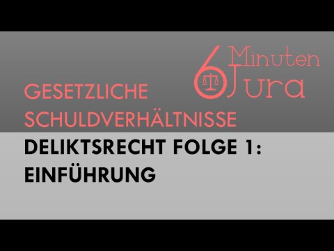 Deliktsrecht Folge 1: Einführung