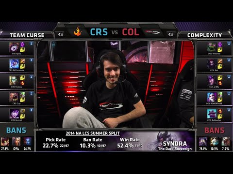 Curse vs compLexity | S4 NA LCS Summer split 2014 Super Week 11 Day 1 | CRS vs COL W11D1 G1 Full