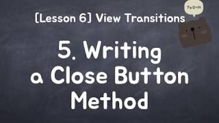 iOS for Starter - Writing a Close Button Method