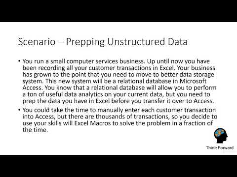 Introduction to "Prepping Unstructured Data for Data Analytics"