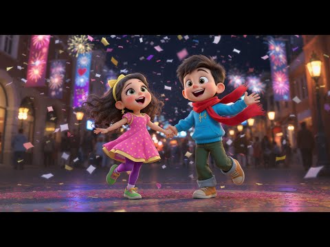 🎉 Frohes Neues Jahr! 🎶 Lustiges Kinderlied mit Animation | Mitsingen & Tanzen 🥳