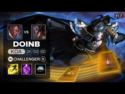 Doinb Twisted Fate Mid vs  Lucian - KR Challenger Patch 11.7
