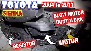 Toyota Sienna Blower motor Dont work, only on high speed, Bad Resistor