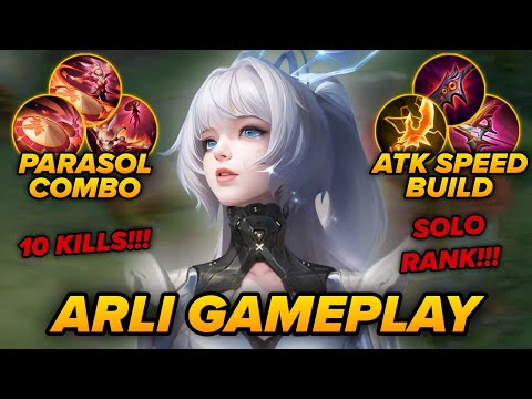 10 KILLS! ARLI SOLO RANK GAMEPLAY WITH ATTACK SPEED BUILD! | ARLI BUILD & ARCANA HONOR OF KINGS