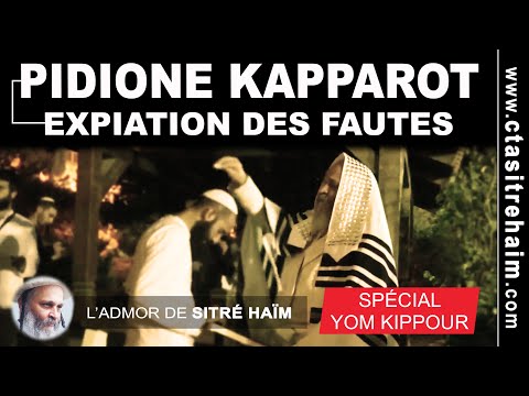 PIDIONE KAPPAROT - EXPIATION DES FAUTES AVANT YOM KIPPOUR