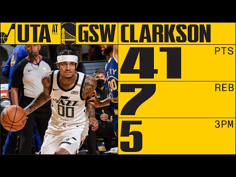 Jordan Clarkson goes for a SEASON-HIGH 41 points vs Warriors | UTAH JAZZ