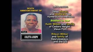 Coletta Joseph  ~ Long Obituary