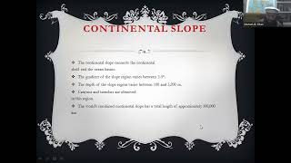 Oceanography, Relief of Oceans, Continental shelf, cont  slope, etc