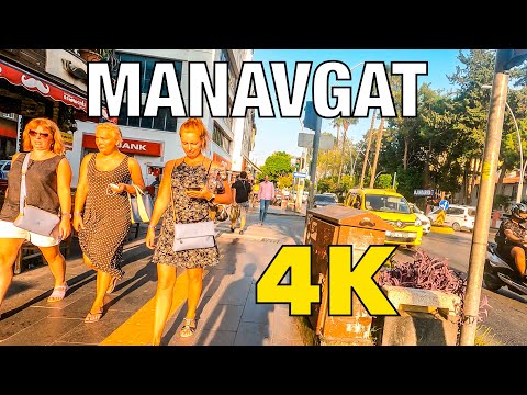 Caminhando MANAVGAT 4K - Bazar Tour - Guia de viagem - Antalya TURQUIA