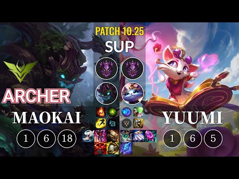 V3 Archer Maokai vs Yuumi Sup - KR Patch 10.25
